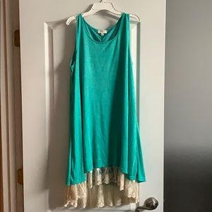 Blue Umgee Sleeveless Dress